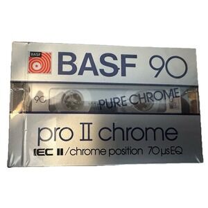 1 SEALED BASF 90 PRO II-CR HiFi Stereo Cassette Tape NOS Vintage